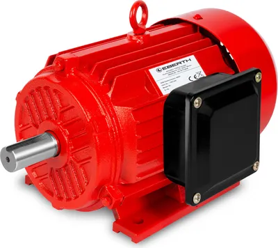 Produktbild von EBERTH Elektromotor 400V mit 3 kW Leistung, Drehstrommotor aus Aluminium, 3-Phasen, Drehzahl 2880 U/min., Stromstärke 6,4 A, Leistungsfaktor 0,95