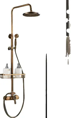 Produktbild von Duschsystem, Regendusche, Handbrause, Bronze