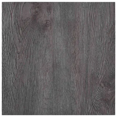 Image de vidaXL, panneaux de sol en PVC, noir et gris, 5,11 m², 55 pièces