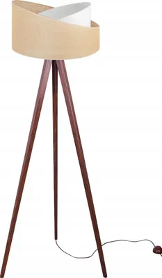 Obrázek produktu pro Třínohá stojací lampa, dřevo, juta, stínidlo, 45 cm