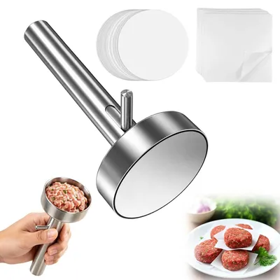 Falafelformer aus Edelstahl 6 cm + 100 Papier-Einlagen