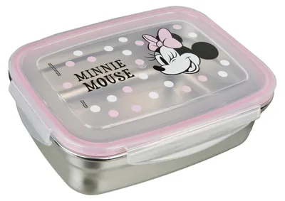 Snackbox Minnie Mouse, Edelstahl, 550 ml, Brotdose