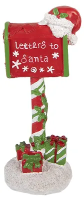 Produktbild von Clayre & Eef Weihnachtsdekorationsfigur Briefkasten 8x6x17 cm Rot Kunststoff