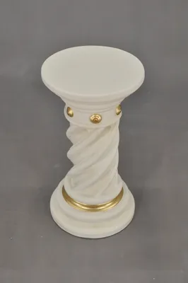 Produktbild von Säule Mäander Style Beistelltisch Marmoriert Dekosäule 55cm Griechische Antik Retro Rokoko Säule Barock Blumenständer Podest Handbemalt