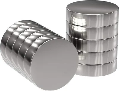 Produktbild von Famanu Neodym-Magnet 20 x 5 mm - extra stark, runde Supermagnete mit 9 kg Haltekraft