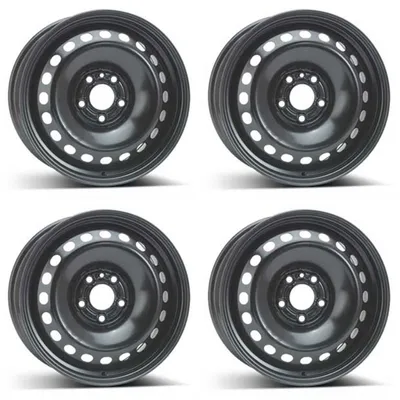 Immagine prodotto di 4 cerchi in acciaio per pneumatici, modello 7.0Jx16 pollici, offset 41, bulloni 5x110, compatibili con Alfa Romeo Giulietta. Set di 4