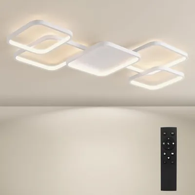 Produktbild von LED Deckenleuchte 88 cm, Dimmbar mit Fernbedienung, Weiß