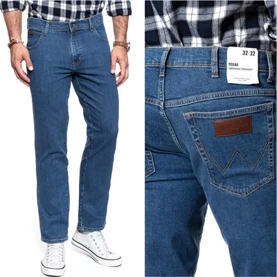 Immagine prodotto di WRANGLER, Jeanshosen da uomo, vestibilità dritta, TEXAS, W30 L32, Blau, Jeans, baggyjeans, buggy