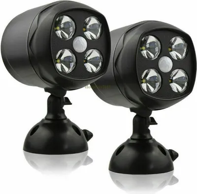 Obrázek produktu pro 2 kusy LED nástěnné světlo PIR detektor pohybu venkovní lampa reflektor 600Lm pro garáž zahrada