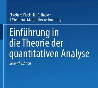 Obrázek produktu pro Einführung in die Theorie der quantitativen Analyse