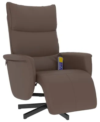 Obrázok produktu pre vidaXL Masážne kreslo s podnožkou hnedá Imitácia kože