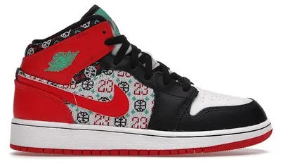 Produktbild von Jordan 1 Mid SE Ugly Christmas Sweater (GS) - EU 35.5
