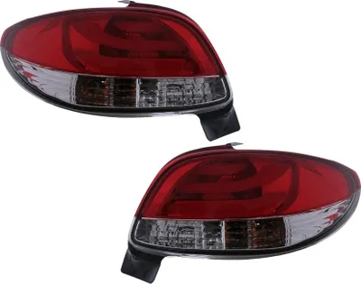 Produktbild von LED Rückleuchten für Peugeot 206 Hatchback 3/5 Türen 10.1998–2004 rot/weiß Rücklichter.