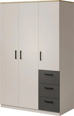 Produktbild von Schrank mit Schubladen Billz 3D3S 120 Kaschmir/Eiche Cremona