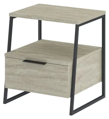 Produktbild von Nachttisch aus Holz "Pal" – 45 x 40 x 50 cm – Travertin