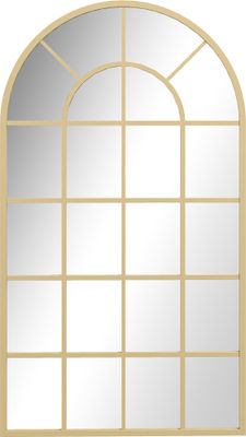 HOMCOM nástenné zrkadlo šatníková skriňa zrkadlo 110 x 62 cm dekoratívne zrkadlo s kovovým rámom závesné zrkadlo obývacia izba zrkadlo do spálne zlaté