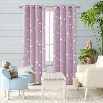 Produktbild von Dünne Vorhänge 117x183cm Rosa für Schlafzimmer