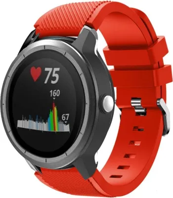 Produktbild von Strap-it Garmin Vivoactive 3 Silikonarmband (Rot)