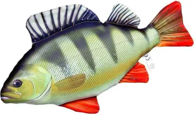 Zdjęcie produktu dla GABY poduszka przytulanka rybka miękka zabawka pluszowa pluszowa rybka pomysł na prezent okoń mini 32cm