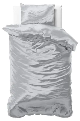 Obrázok produktu pre Beauty Skin Care Saténová posteľná bielizeň, s 1 obliečkou na vankúš 60 cm x 70 cm, Silver Sleeptime