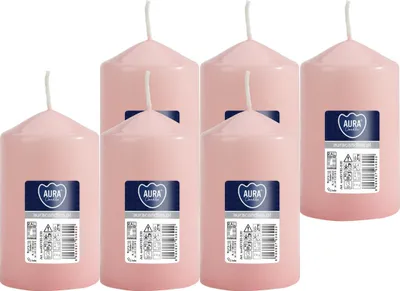 Zdjęcie produktu dla Świeca walec BISPOL Aura 30H 10CM SW60/100 JASNY RÓŻ 6szt.