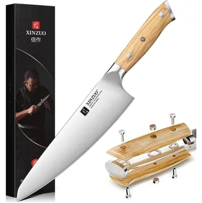 Productafbeelding van Koksmes, 21 cm, gesmeed, roestvrij staal 1.4116, olijnhouten handvat, cadeauverpakking