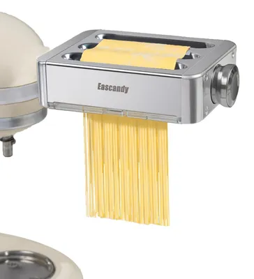 3-in-1 Pastamacher Aufsatz, Edelstahl Nudelroller, 8 Stufen