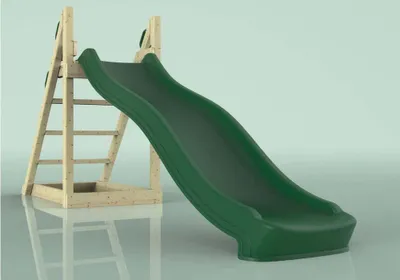 Produktbild von OutdoorToys Rutsche Kolibri aus Holz in Grün 220cm 220cm