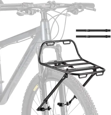 Productafbeelding van Voordrager fiets aluminium - Met steunen - Voor mountainbike, gravelbike en toerfiets