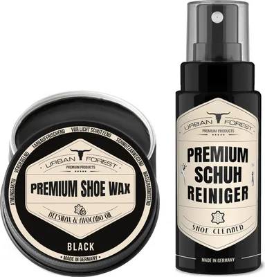 Produktbild von SPARSET Schuh Reiniger + Schuhwachs Schwarz | Professionelle Schuh-Reinigung & Schuh-Pflege | Sneaker Reiniger Leder & Kunstleder Schuh Creme Schwarz