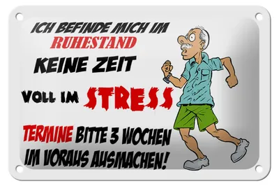 Produktbild von Blechschild Spruch 18x12cm ich befinde mich im Ruhestand