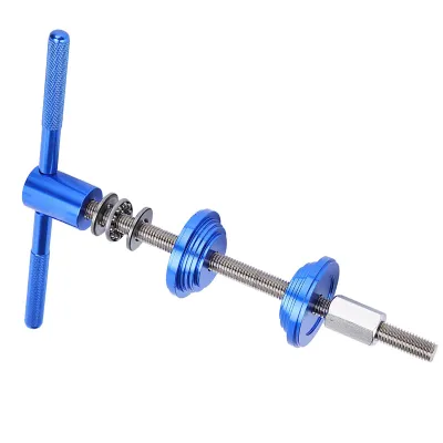 Immagine prodotto di Attrezzo per la pressatura del movimento centrale BB della serie sterzo della bicicletta, lega di alluminio + acciaio inox 304, per attrezzi di montaggio a pressione per mountain bike, blu