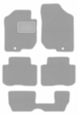 Immagine prodotto di Tappetini in moquette per Kia Carens III 2006-2010 (7 posti) – set 4 pezzi, grigi, su misura – Wielganizator OSLO
