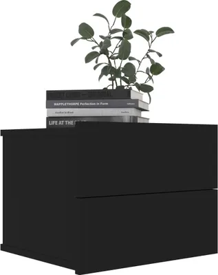 Produktbild von " "Nachttisch Elegantes Design - Beistelltisch - Nachtschrank - Schwarz 40x30x30 cm Holzwerkstoff NeuMöbel 6071895