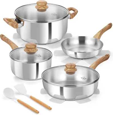 Produktbild von KOCH SYSTEME CS 12-teiliges Kochgeschirr-Set, Edelstahl 18/10
