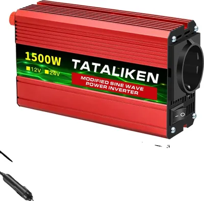 Productafbeelding van DC/AC omvormer, 220V uitgang, LED-spanningsindicator, 1500W, EU-a, 12V-a, 200-240V-a