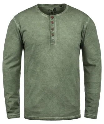 Produktbild von Solid SDTimur Herren Longsleeve Langarmshirt Shirt mit Grandad-Ausschnitt 100% Baumwolle Regular fit