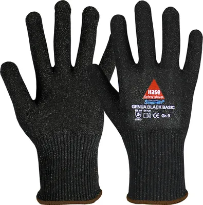 Produktbild von Hase Sicherheitshandschuh Genua Black Basic schnittfest Gr. 7 10 Stk