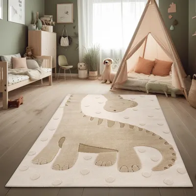 Produktbild von Paco Home Moderner Kinderteppich Spielteppich weicher Flor 3D-Effekt Kinderzimmer 120x160 cm