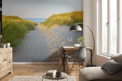 Produktbild von Komar Fototapete "Sandy Path", bunt, 368 x 254 cm
