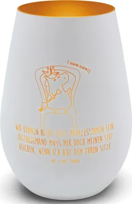 Produktbild von Mr. & Mrs. Panda Teelichthalter Glas Einhorn Prinzessin - Weiß - Geschenk, Windlicht, Geburtstag, Monat, Kerzenhalter, Laterne, Unicorn, Kerzenglas, Geburtstagsgeschenk