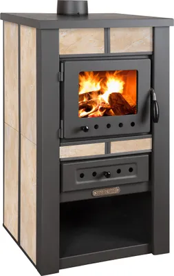 Produktbild von ProTermo Kaminofen Alpina Ceramic Beige 8 kw, 50x48x82 cm Holzofen