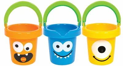 Produktbild von GOWI Lustige Monster Eimer Set 3 Box   558-14