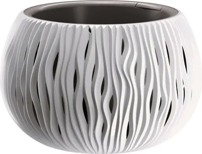Image de Jardinière ronde Sandy blanc 29 cm