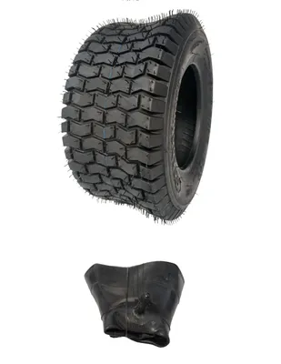 Produktbild von 1x Schlauch + 1x 15x6.00-6 LG01 Rasenreifen 15x6-6 Reifen für Rasentraktor Aufsitzmäher Schneeräumer Landwirtschaftliche Maschinen   Schneefräse Rasenmäherreifen 15 x 6.00 – 6 15 x 6 - 6 Mantel Reifenmantel Rasenreifen