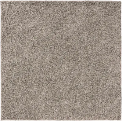 Image de Tapis à poils longs lavable Interiyou Sofia, gris clair, 160 x 160 cm