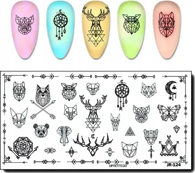 Image de JR-124 Plaque de timbre nail art