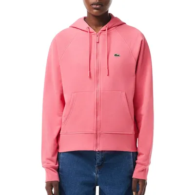 Produktbild von Lacoste Bio Baumwolle Fleece Hooded Sweatjacke Damen
