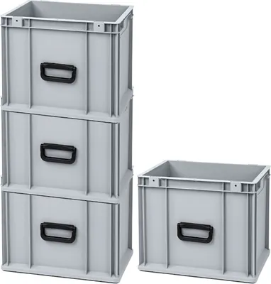 Produktbild von SuperSparSet 4x Eurobox NextGen Portable Uno  Germany | HxBxT 32x30x40cm | 30 Liter | Eurobehälter, Transportbox, Transportbehälter, Stapelbehälter