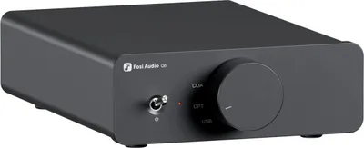 Immagine prodotto di Fosi Audio Q6 Mini DAC – USB-C, OPT/COAX – RCA & Sub – 32 bit/768 kHz